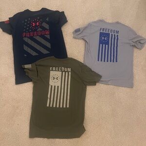 Under Armour Freedom Shirts Bundle of 3